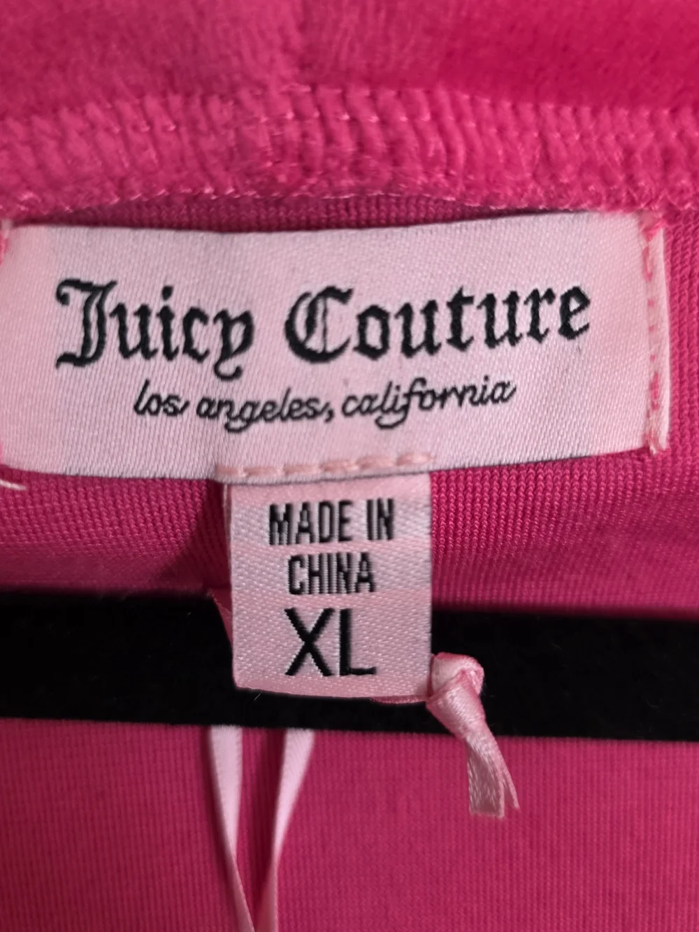 Juicy Couture Vixen Pink Velour Zip Hoodie & Jogger Pants XL. Y2K, Bling